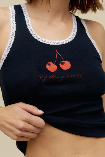 MY CHERRY AMOUR LACE TANK