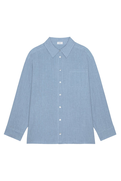CORNFLOWER LINEN RELAXED SHIRT