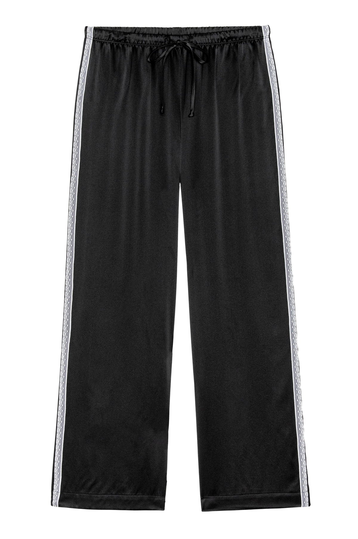 JET SILK LACE STRIPE CROP PANT
