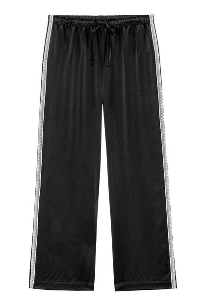 JET SILK LACE STRIPE CROP PANT