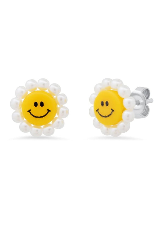 SMILEY PEARL STUDS