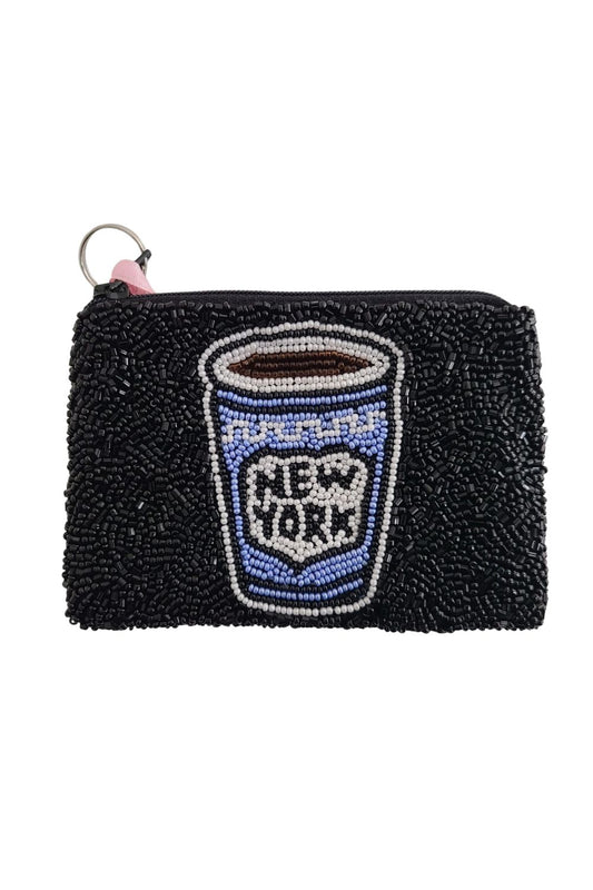 COFFEE NEW YORK COIN KEYCHAIN