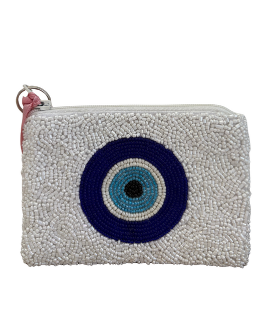 CIRCLE EVIL EYE KEYCHAIN WALLET