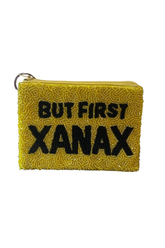 BUT FIRST XANEX KEYCHAIN WALLET