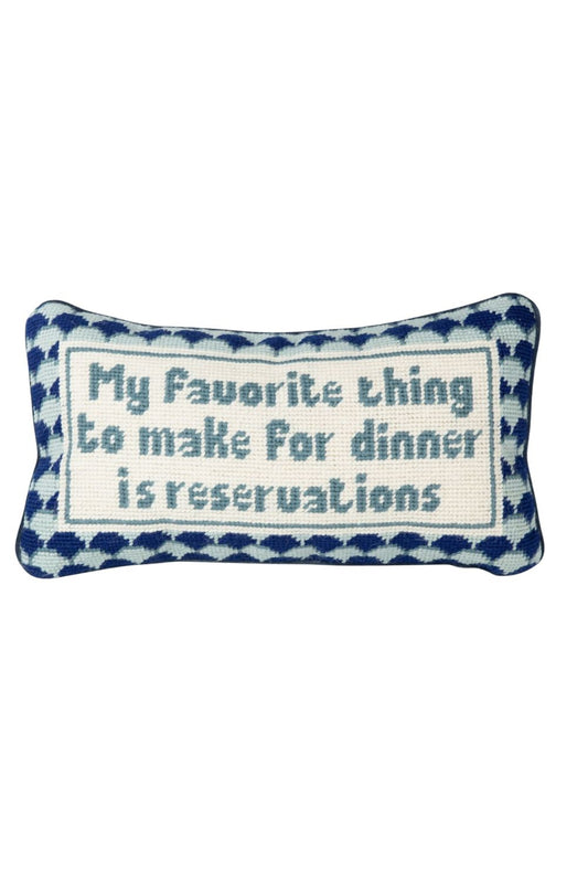 RESERVATIONS NEEDLEPOINT PILLOW