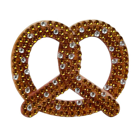 Pretzel 2" Rhinestone Sticker