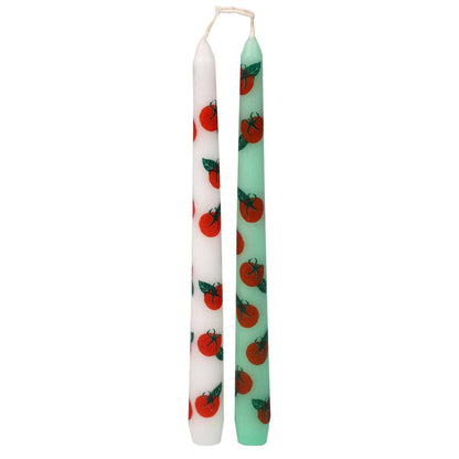 TOMATO TAPER CANDLES 2 PACK