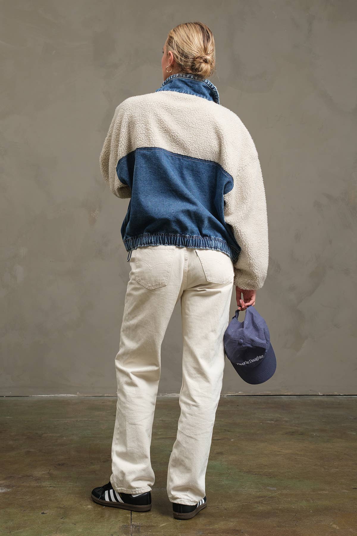 TEDDY DENIM PULLOVER JACKET