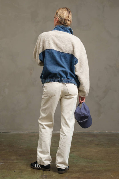 TEDDY DENIM PULLOVER JACKET