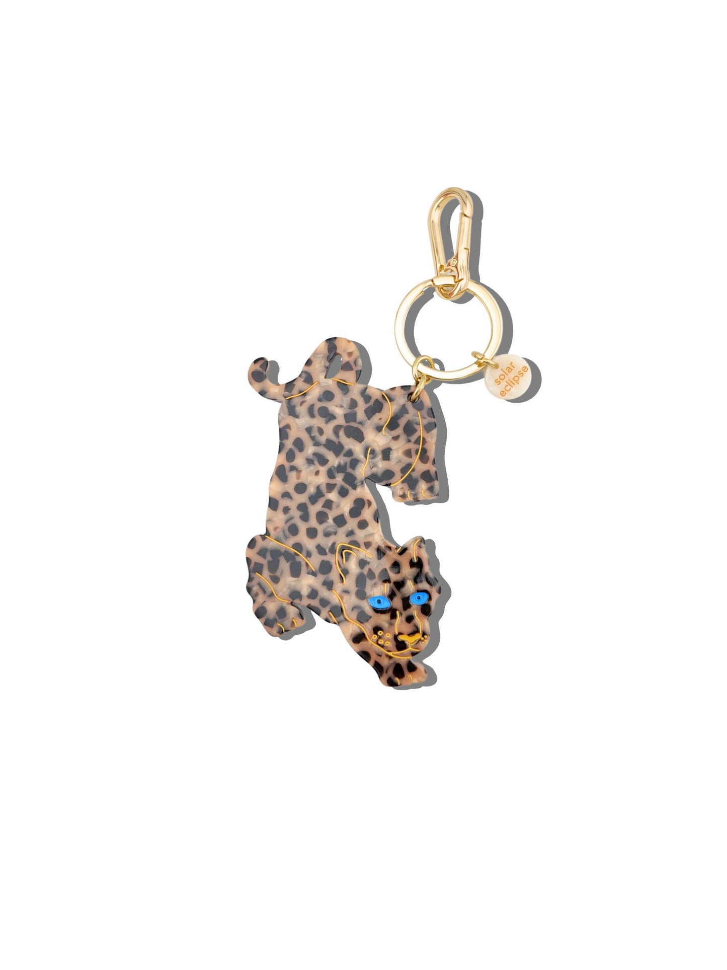 Hand-painted Leopard Bag Charm + Keychain