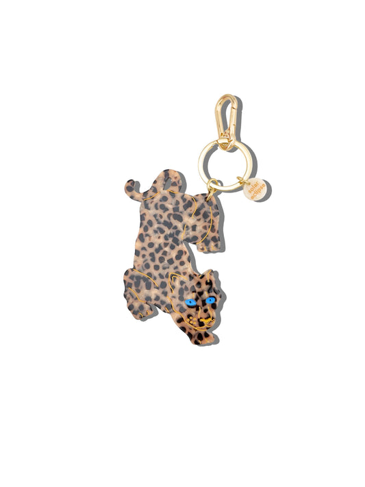 Hand-painted Leopard Bag Charm + Keychain
