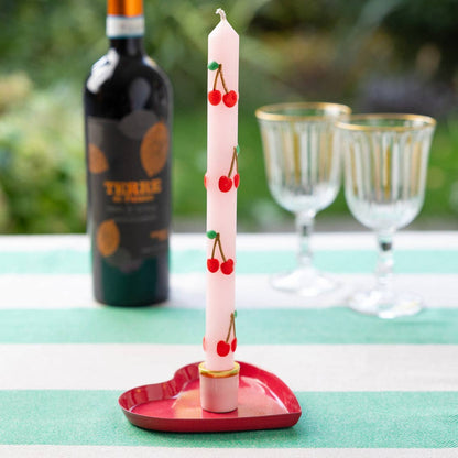 CHERRY TAPER CANDLES (SET OF 2)
