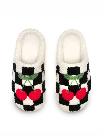 CHECKER CHERRY SLIPPERS