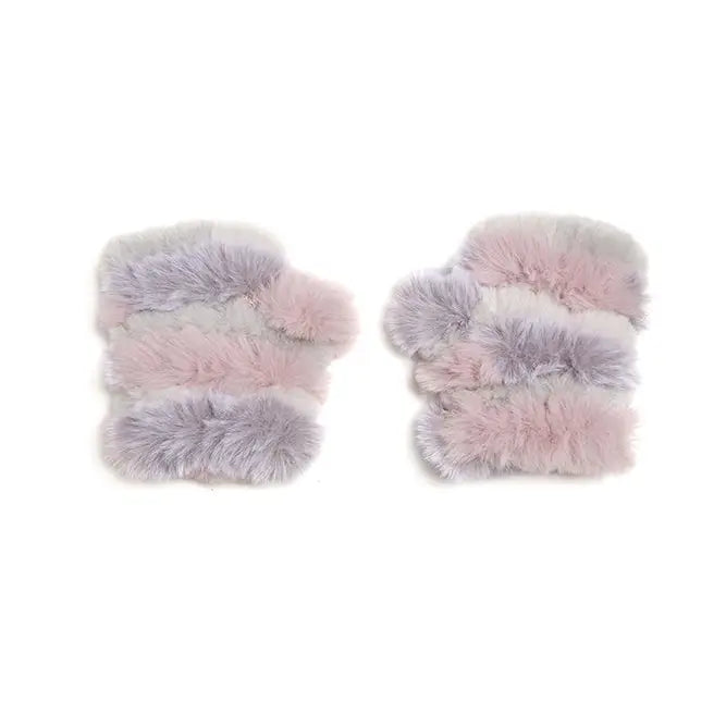 FAUX FUR MITTENS