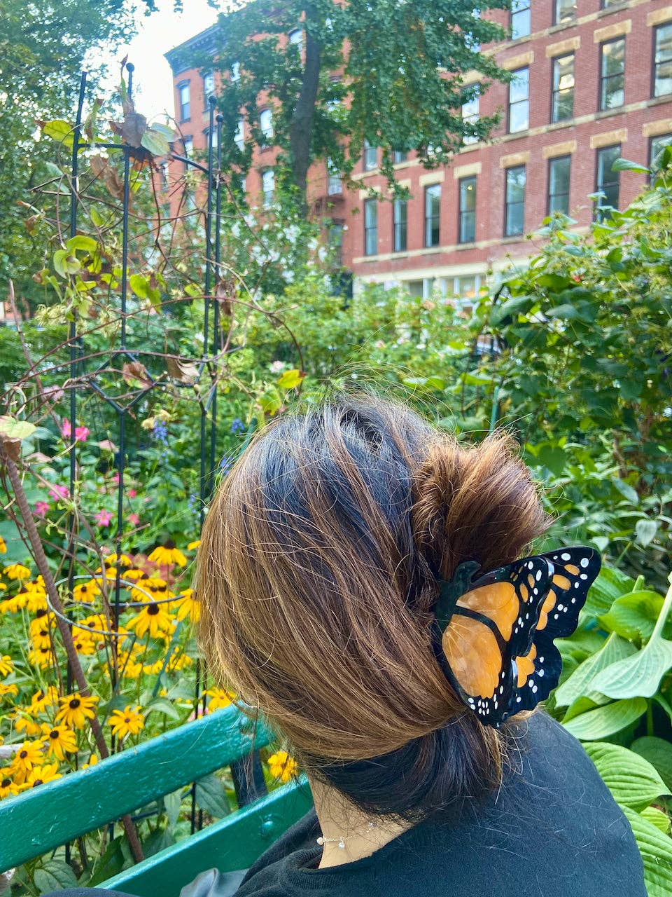 Hand-painted Monarch Butterfly Claw Hair Clip | Eco-Friendly