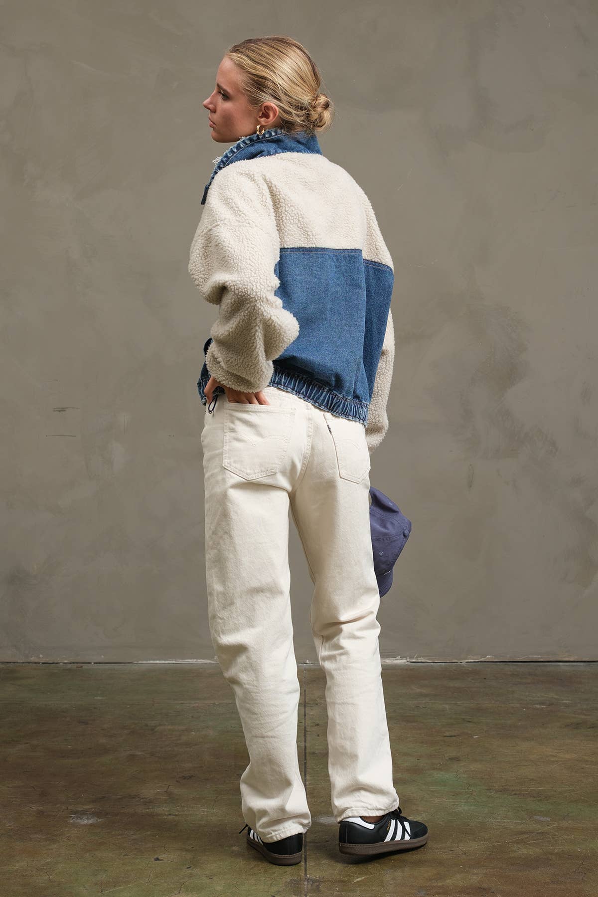 TEDDY DENIM PULLOVER JACKET