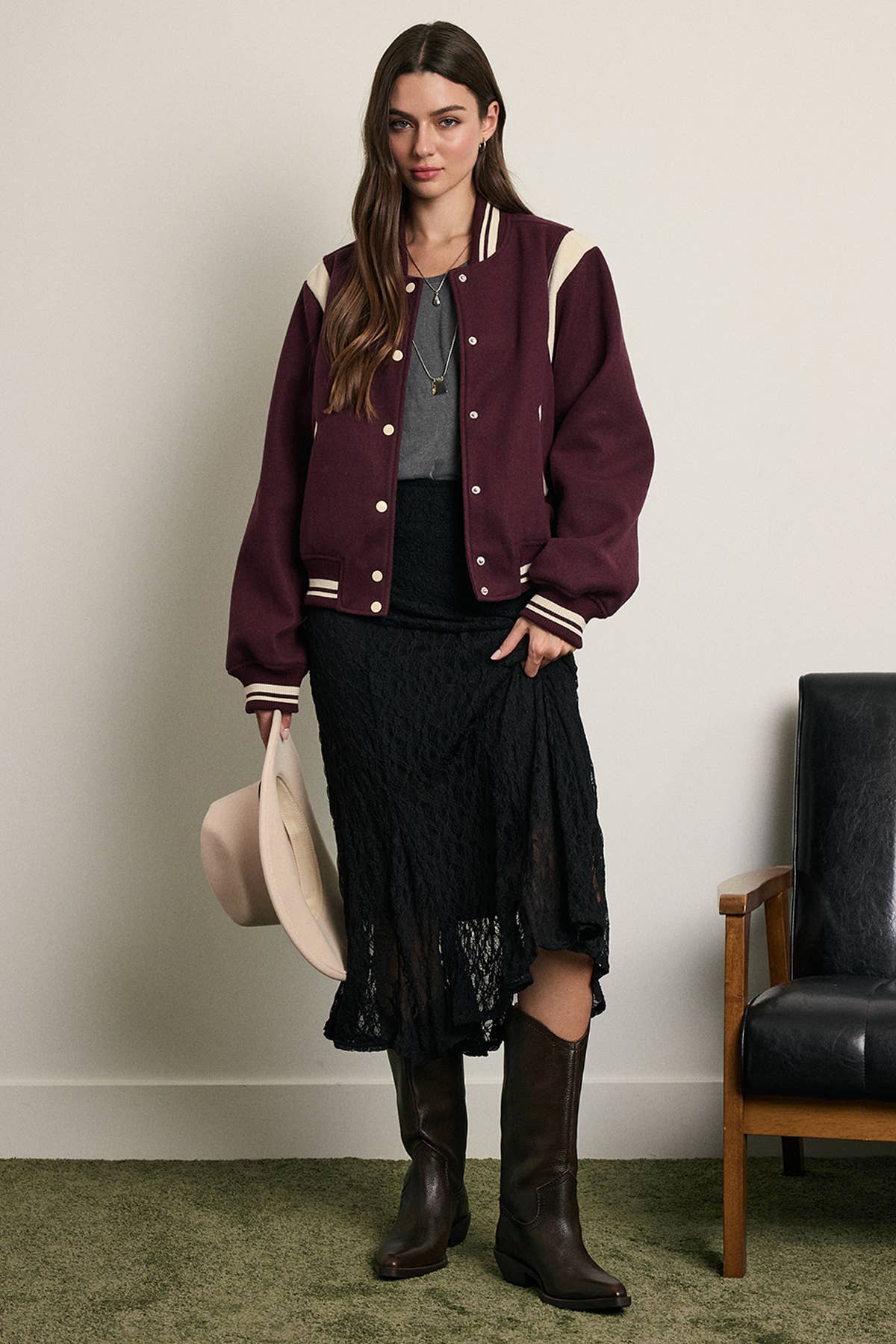 VINTAGE VARSITY BOMBER JACKET