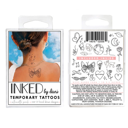 SILOHUETTE TEMPORARY TATTOO PACK
