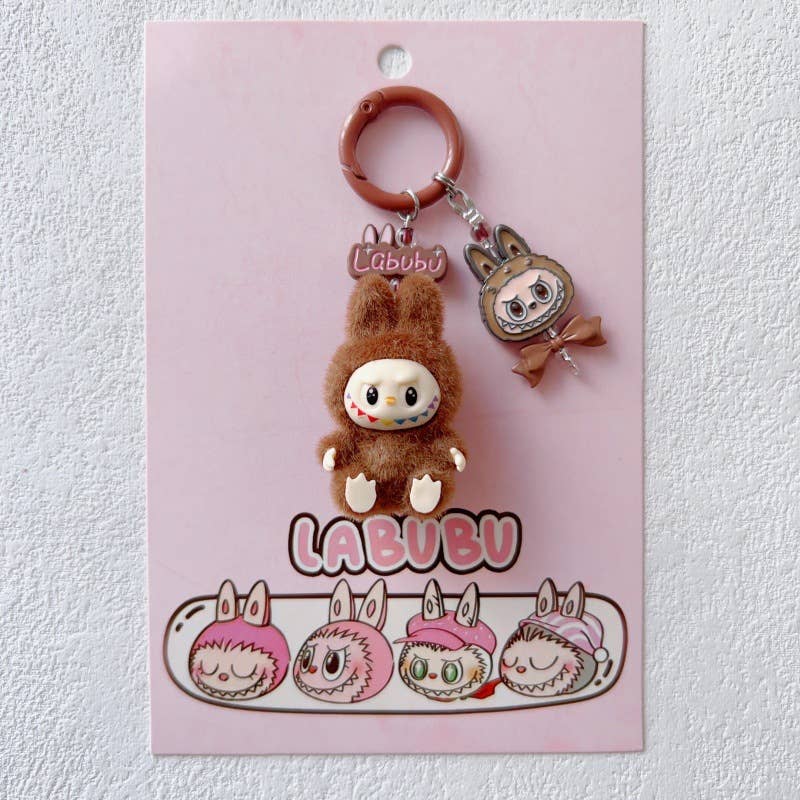 MINI LABUBU KEYCHAIN WITH MINI CHARM
