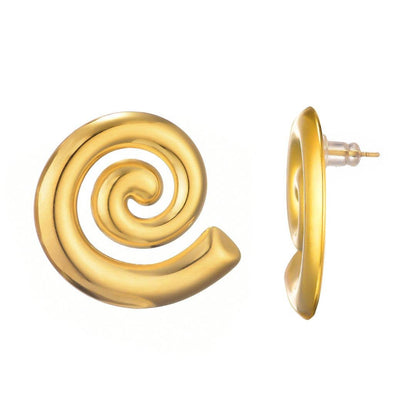 Swirl Statement Stud Earrings