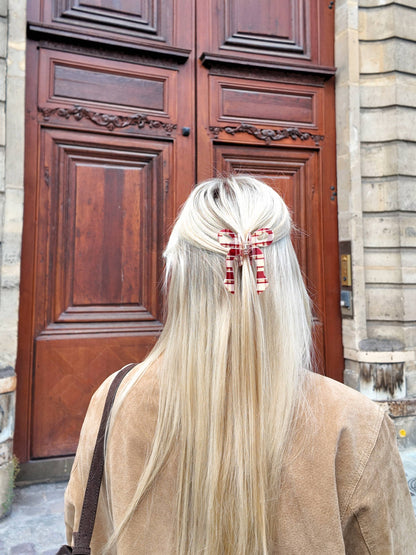 Hand-painted Coquette Bow Claw Hair Clip