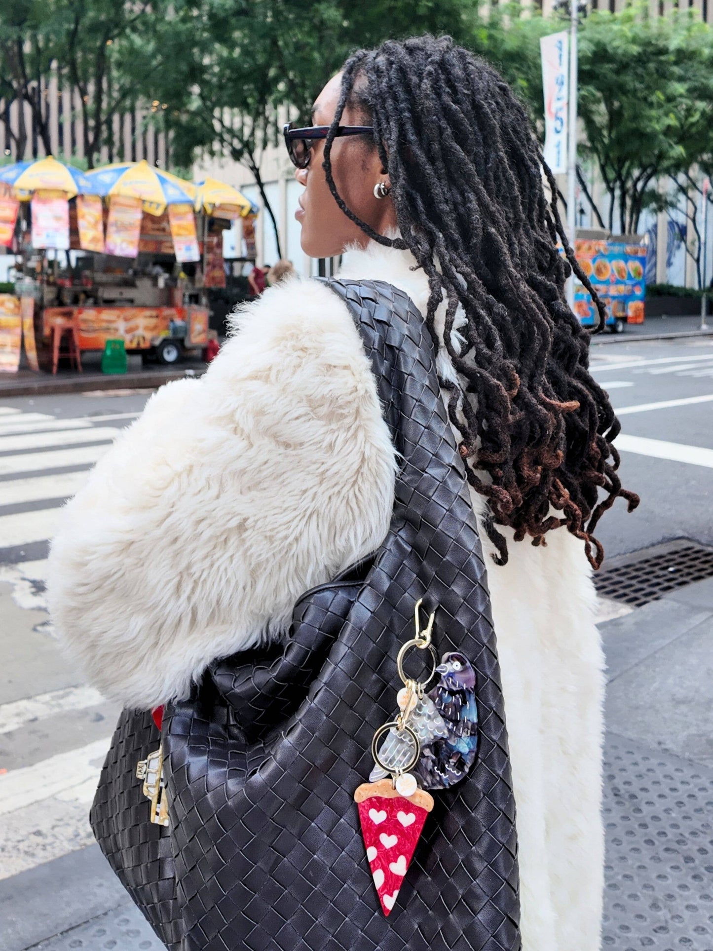 Hand-painted Pigeon Bag Charm + Keychain