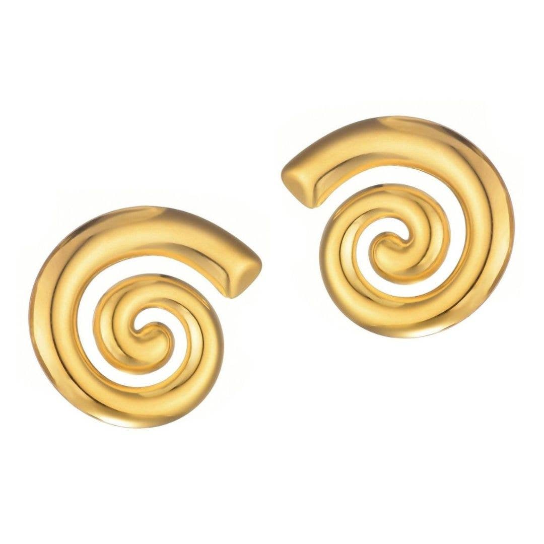 Swirl Statement Stud Earrings