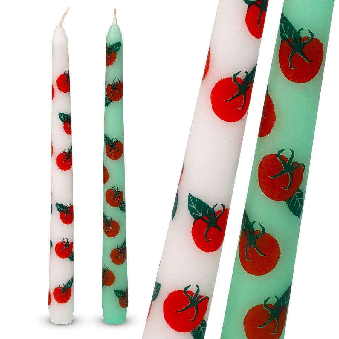 TOMATO TAPER CANDLES 2 PACK