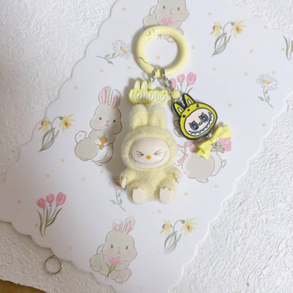 MINI LABUBU KEYCHAIN WITH MINI CHARM