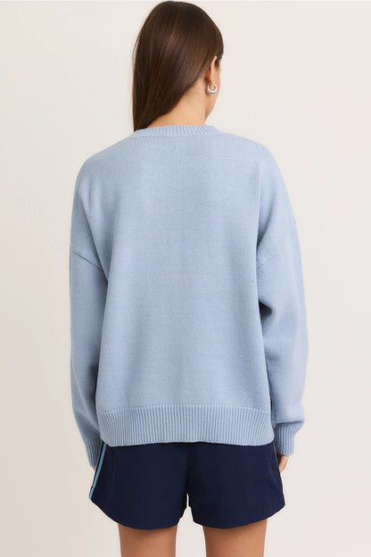 TEDDY BEAR CHERRY CREW SWEATER