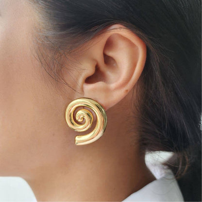 Swirl Statement Stud Earrings