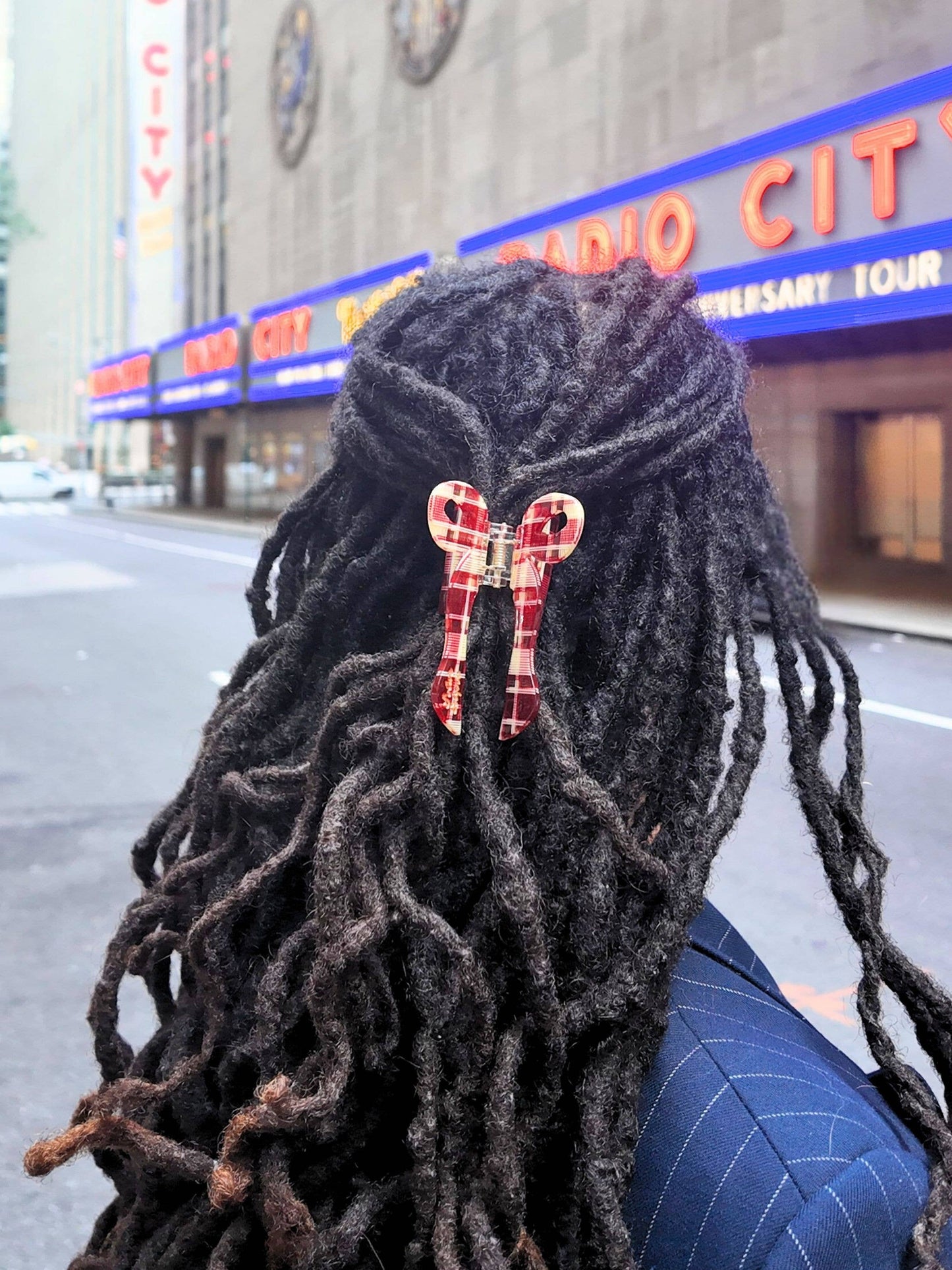 Hand-painted Coquette Bow Claw Hair Clip