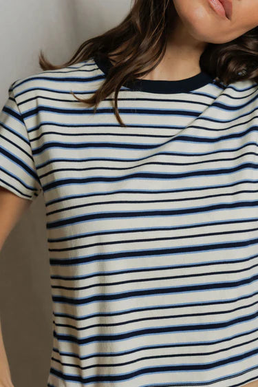 DAWN STRIPE SUPIMA COTTON RINGER