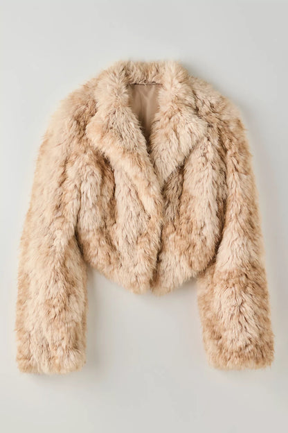 SUPERNOVA CROPPED FAUX FUR JACKET