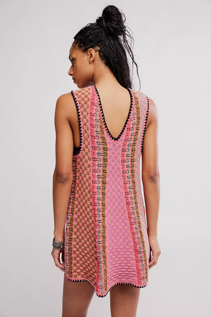 AMALFI TWIST CROCHET MINI DRESS