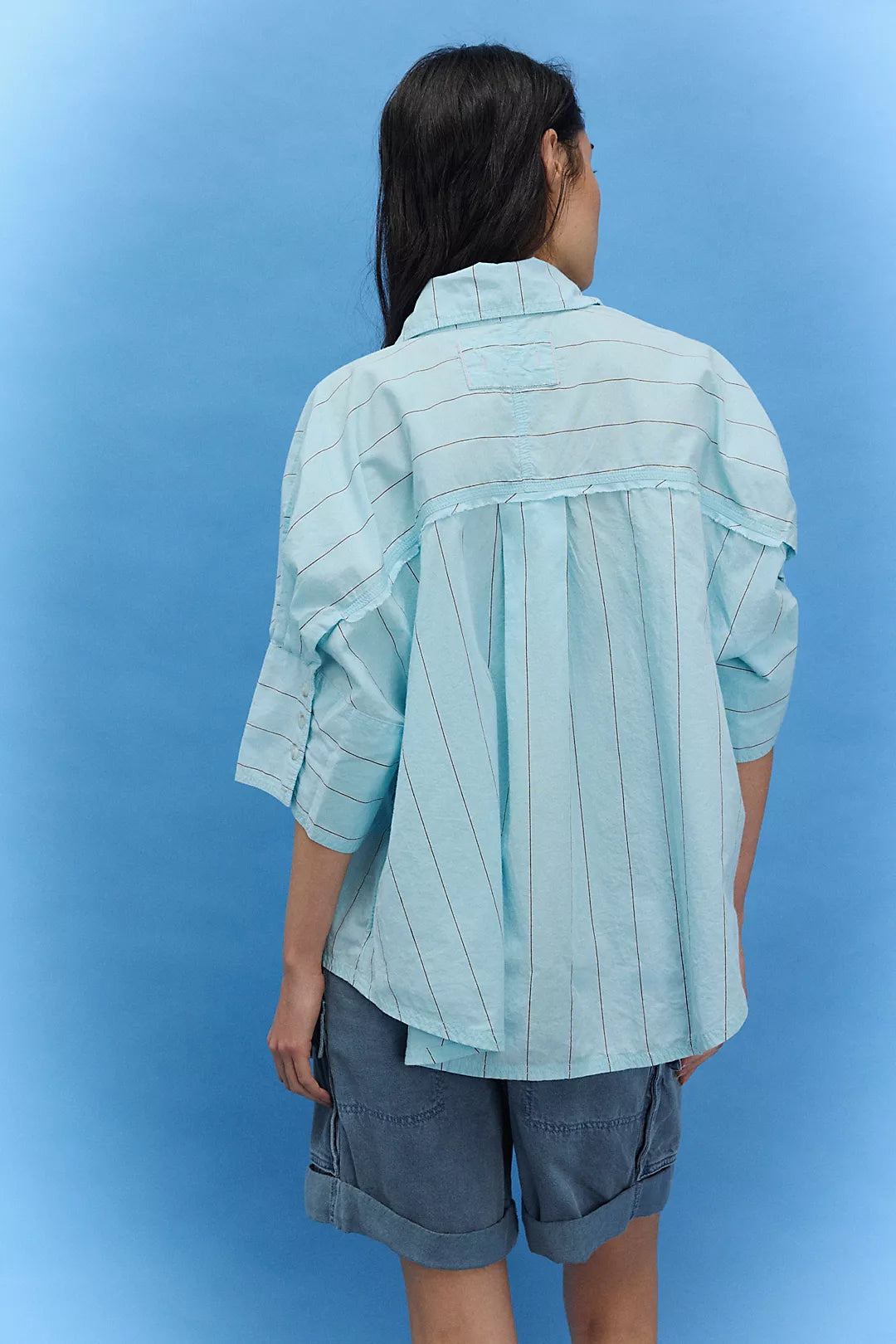 SEASIDE COTTON STRIPE SHIRT