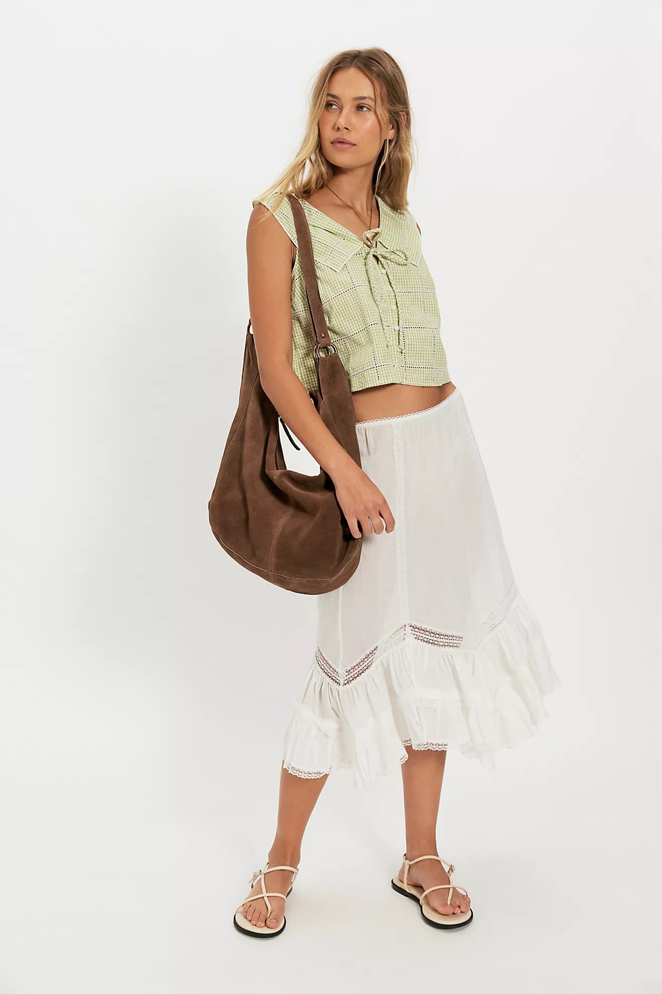 WAITING FOR ME GINGHAM PETER PAN TOP