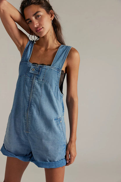 JUDE DENIM SHORTALLS