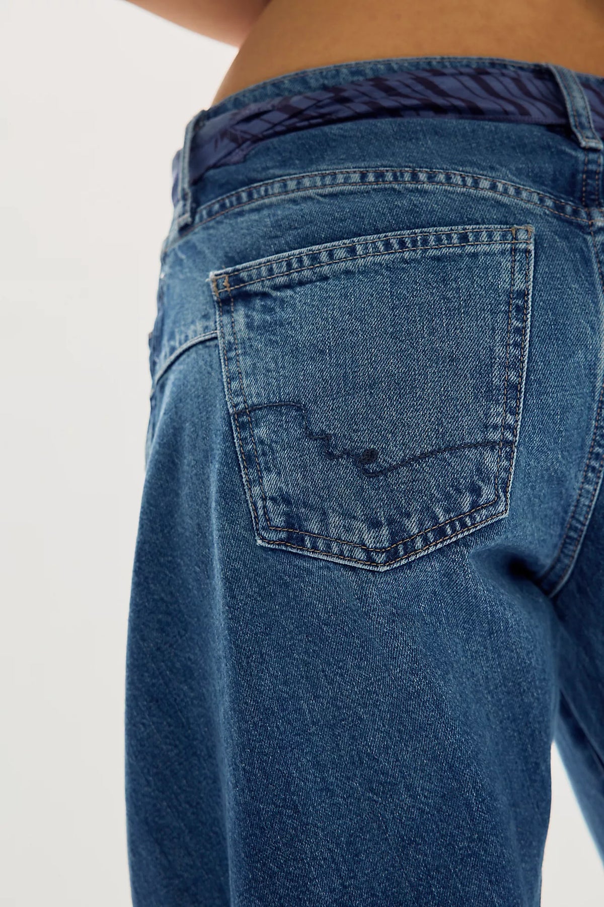 FABLE LOW RISE TWISTED BOWED DENIM