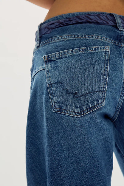 FABLE LOW RISE TWISTED BOWED DENIM