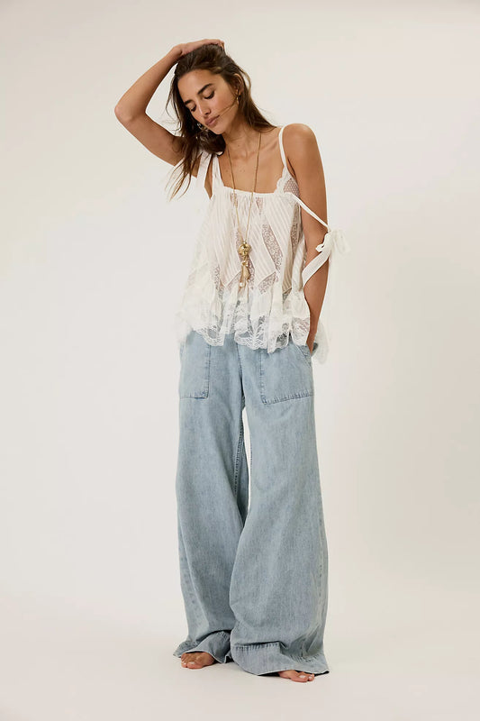 BREEZY PULL ON DENIM PANT