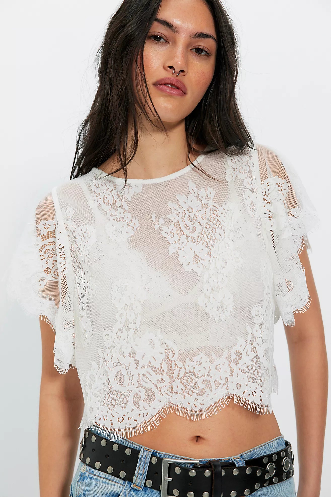 LUNAR ASH LACE TOP