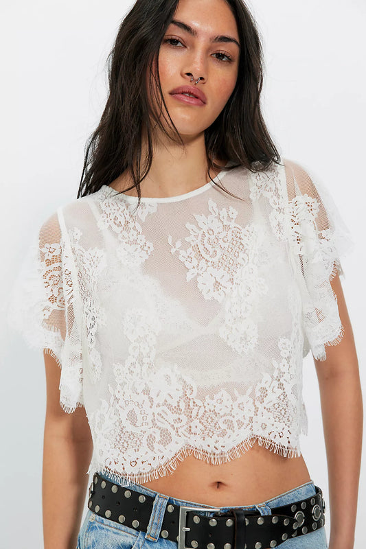LUNAR ASH LACE TOP