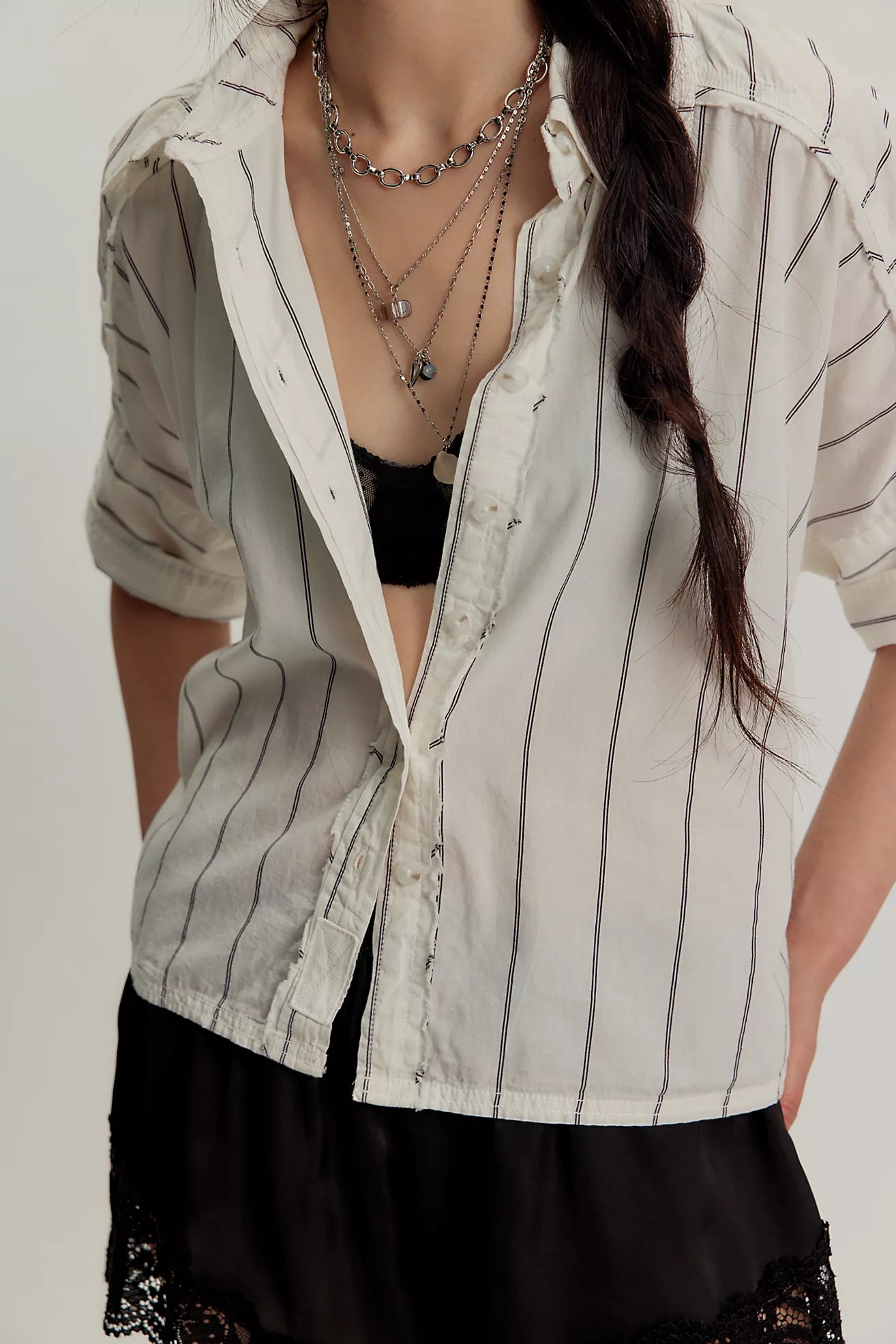 SEASIDE COTTON STRIPE SHIRT
