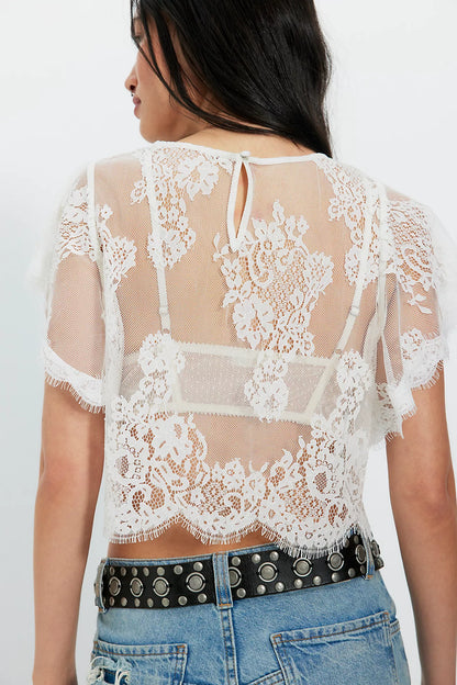 LUNAR ASH LACE TOP