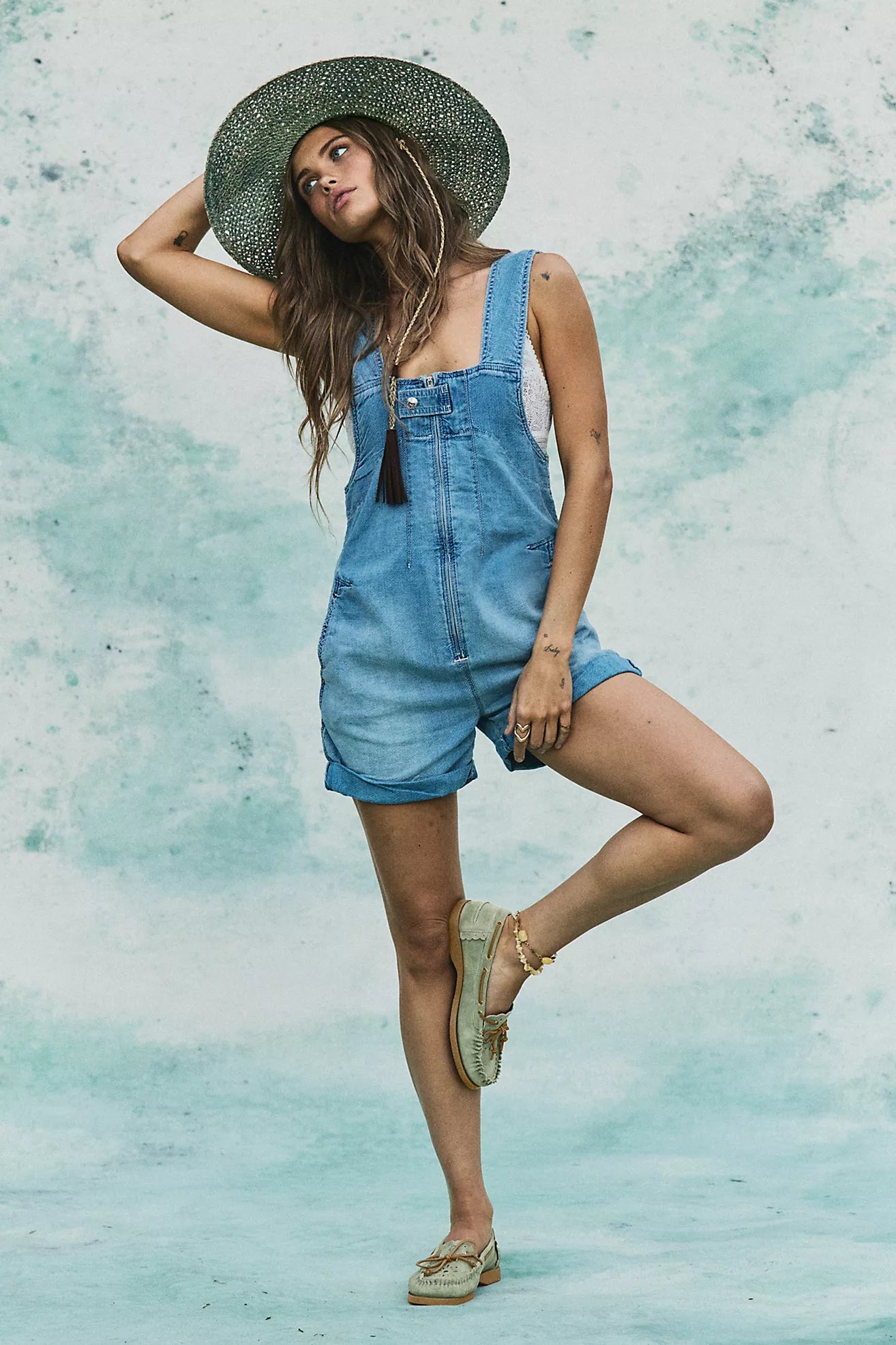 JUDE DENIM SHORTALLS