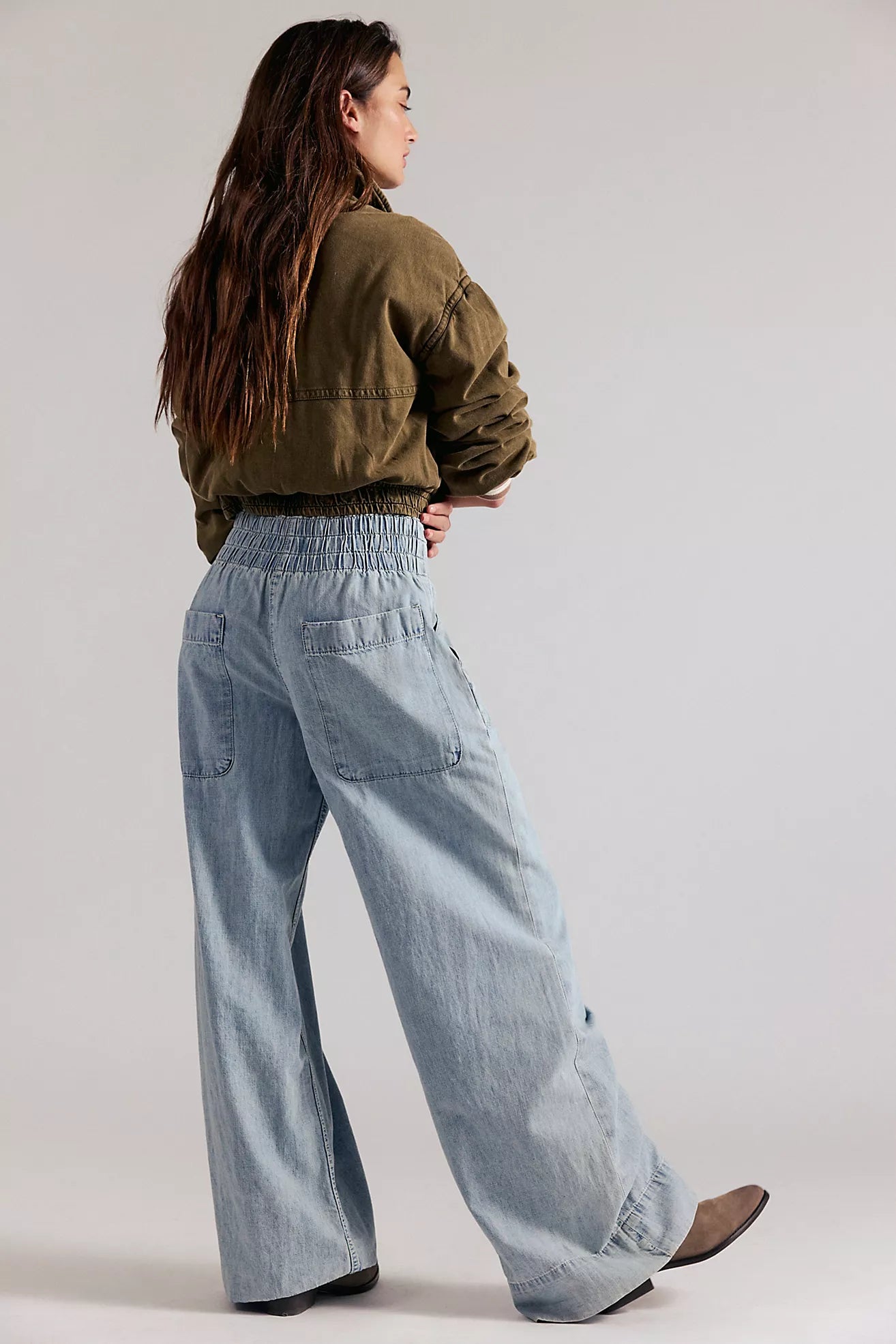 BREEZY PULL ON DENIM PANT