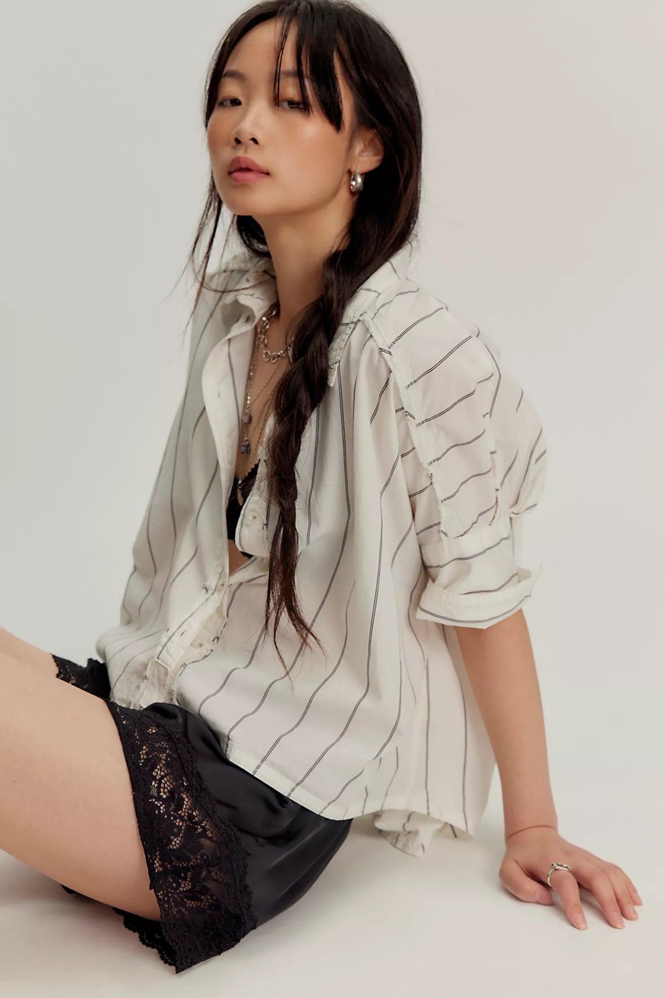 SEASIDE COTTON STRIPE SHIRT