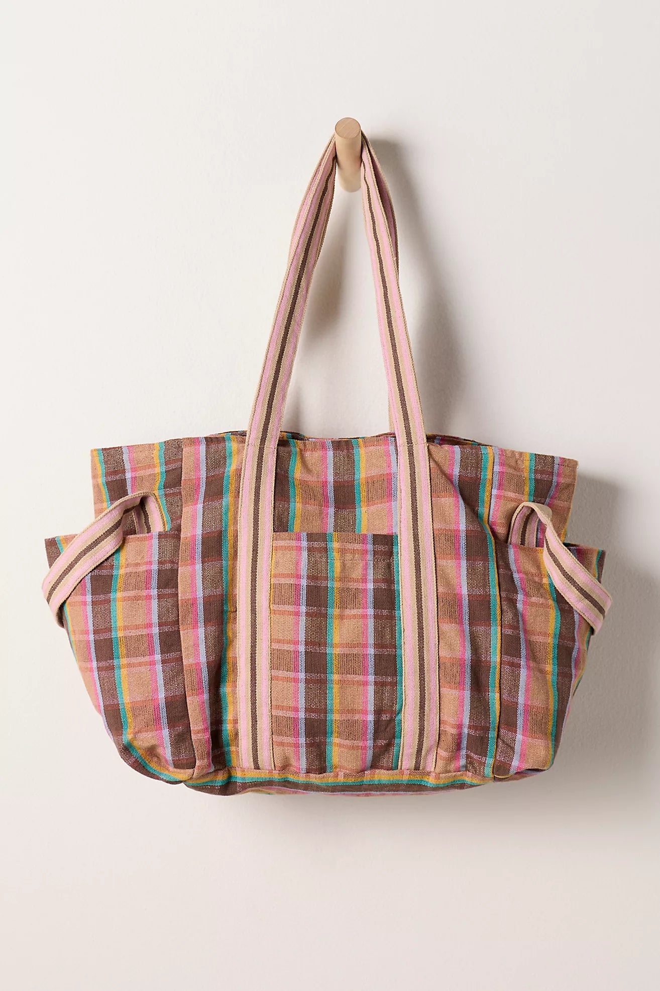 OKSANA MULTI PLAID TOTE