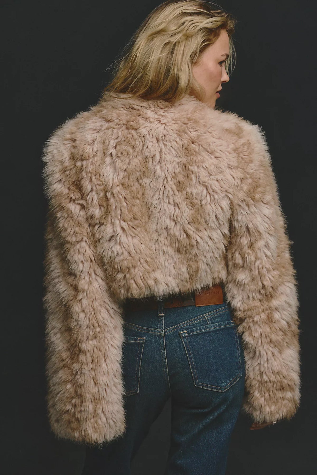 SUPERNOVA CROPPED FAUX FUR JACKET